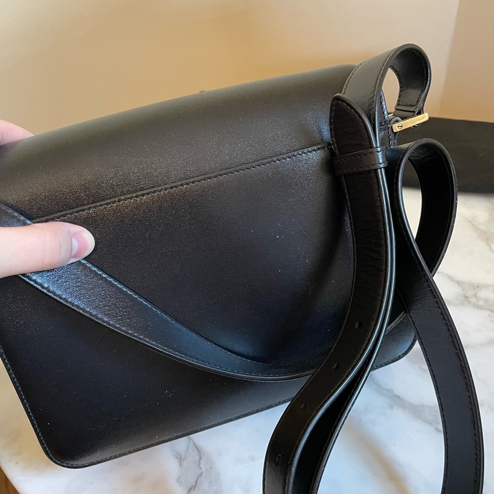 YSL SAINT LAURENT black leather crossbody purse NWT - Picture 12 of 14